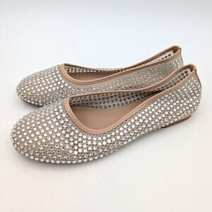 Steve Madden Silver Rhinestone Flats